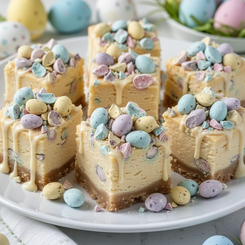 Mini Egg Cheesecake Bars