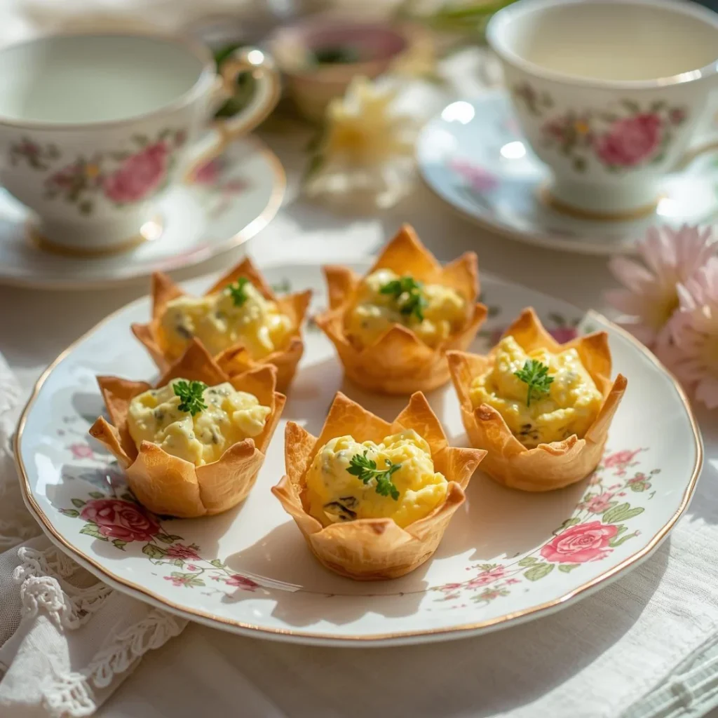 Mini Egg Salad Phyllo Cups