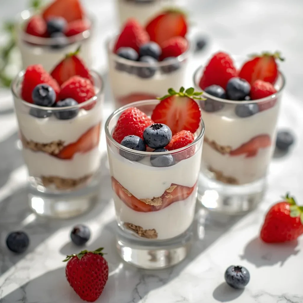 Mixed Berry Yogurt Parfait Shooters