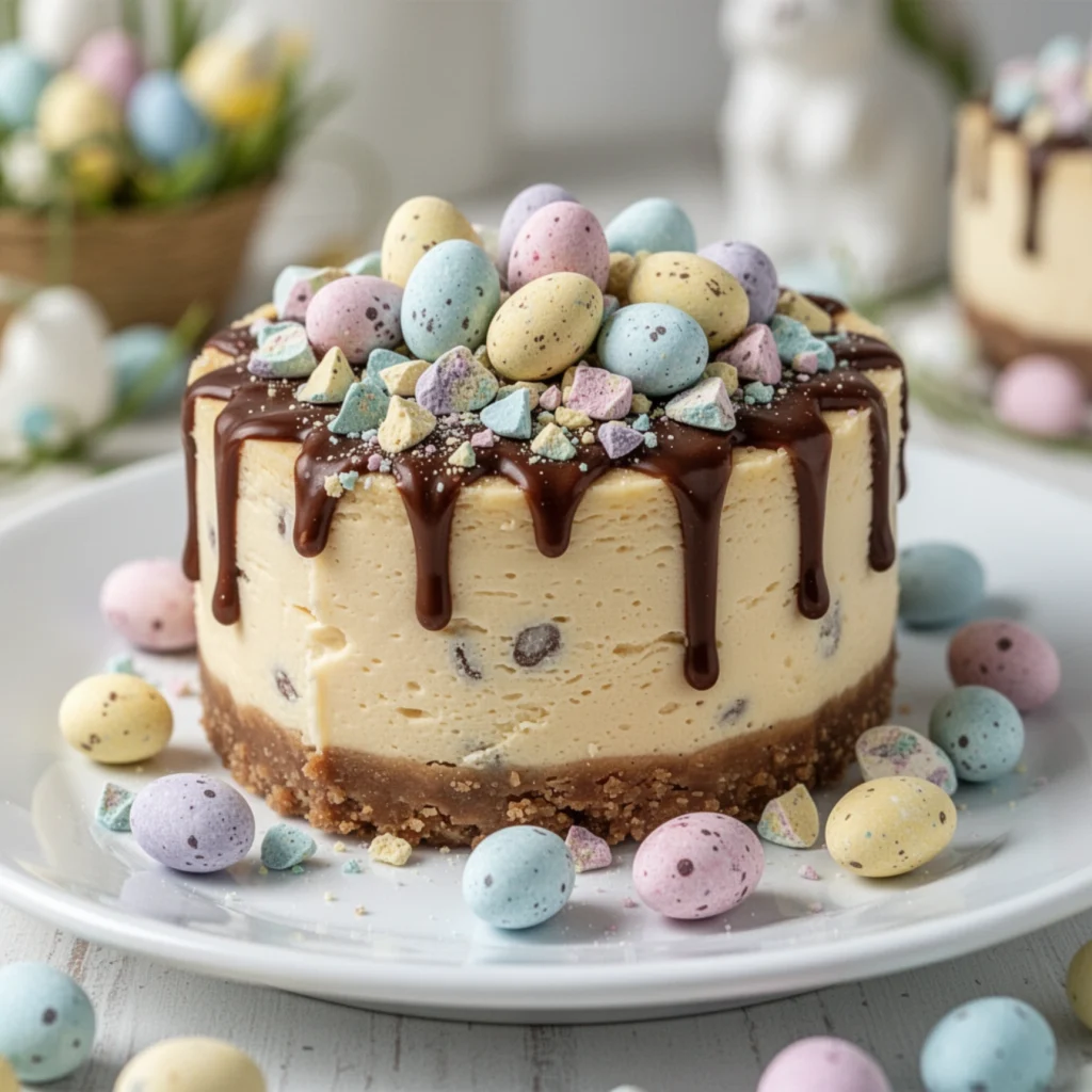 No Bake Mini Egg Cheesecake