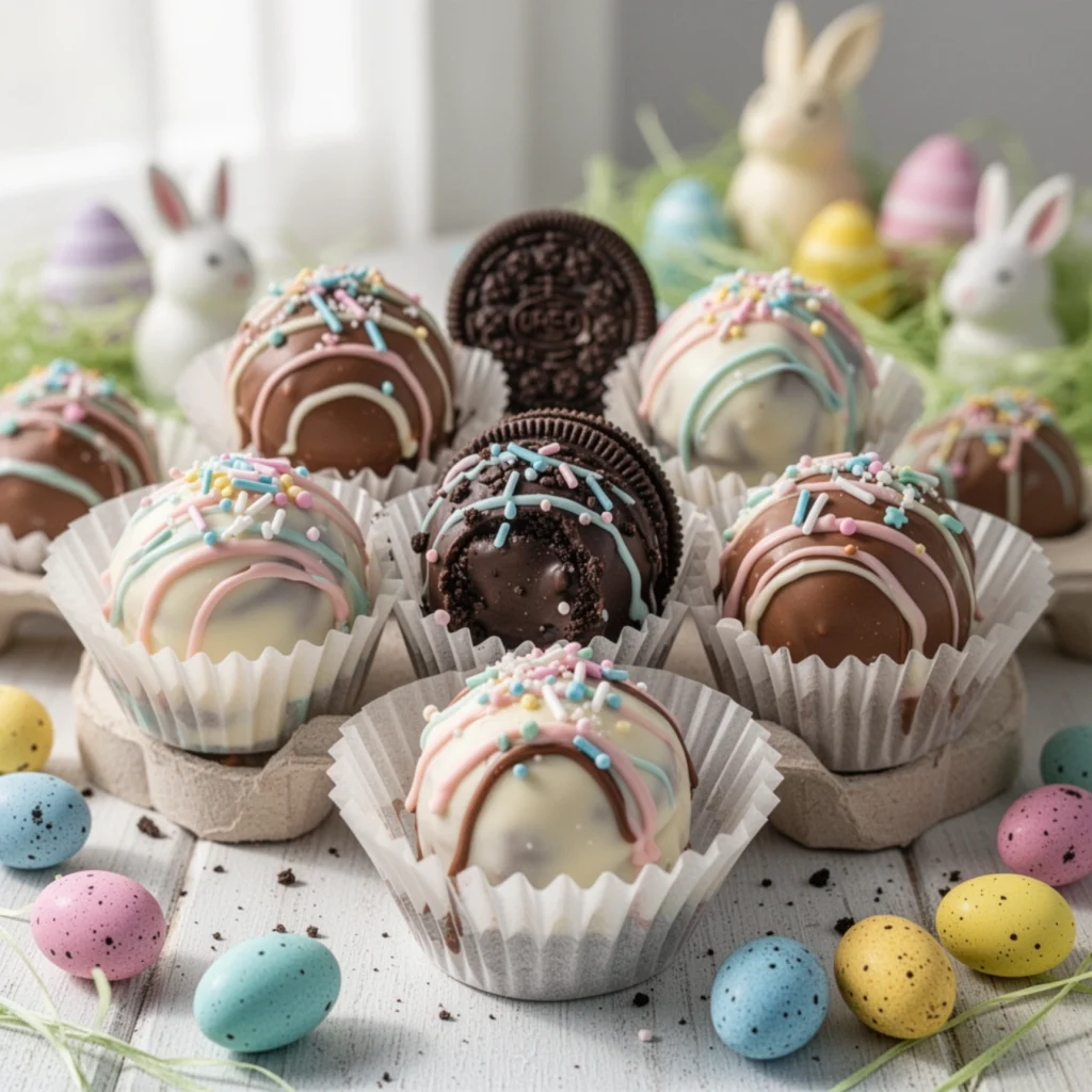 No Bake Oreo Easter Truffles