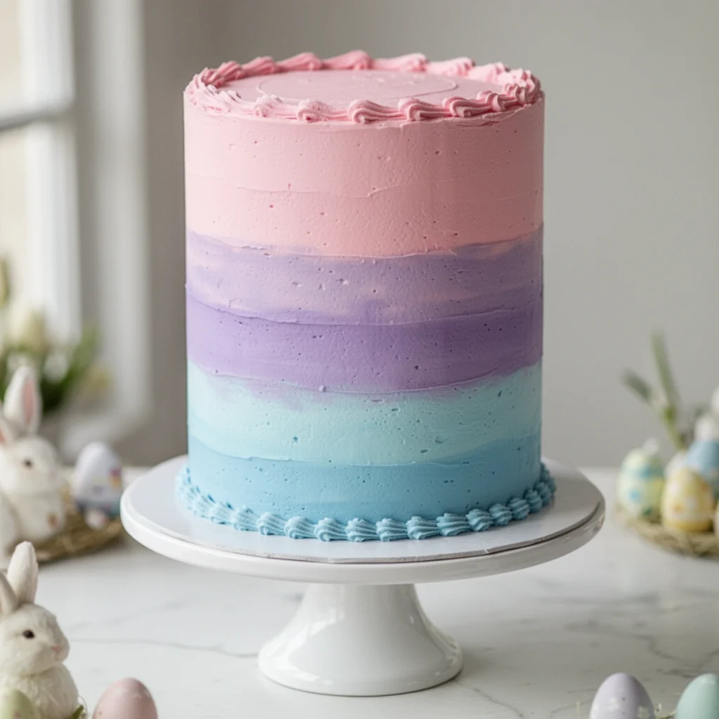 Pastel Ombre Easter Cake