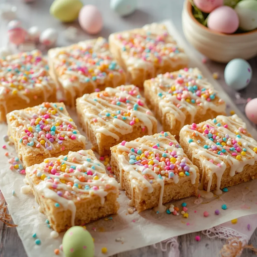 Pastel Sprinkle Easter Blondies