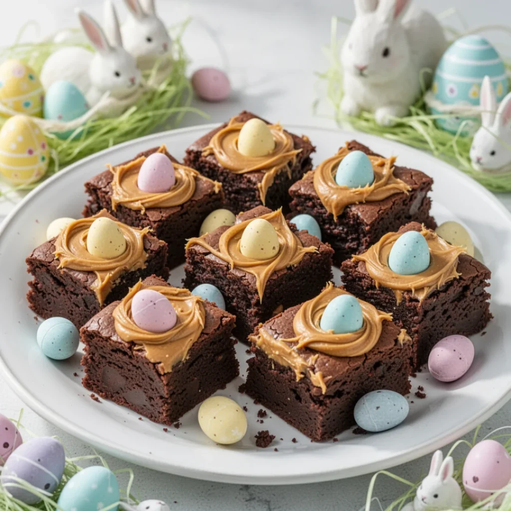 Peanut Butter Easter Brownies