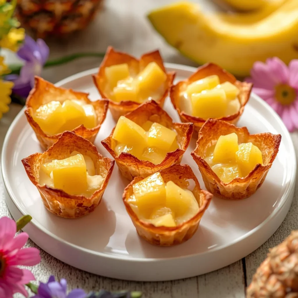 Pineapple Cream Cheese Phyllo Cups