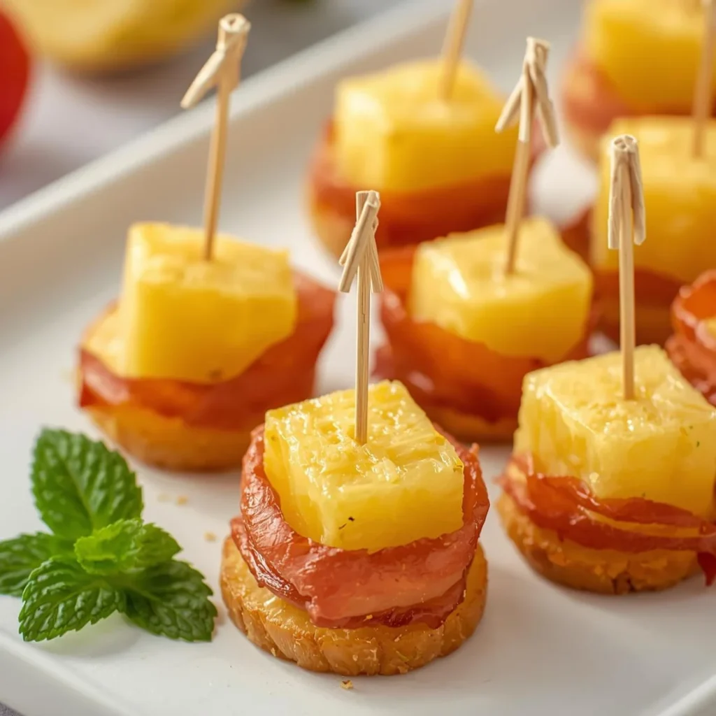 Pineapple Prosciutto Bites