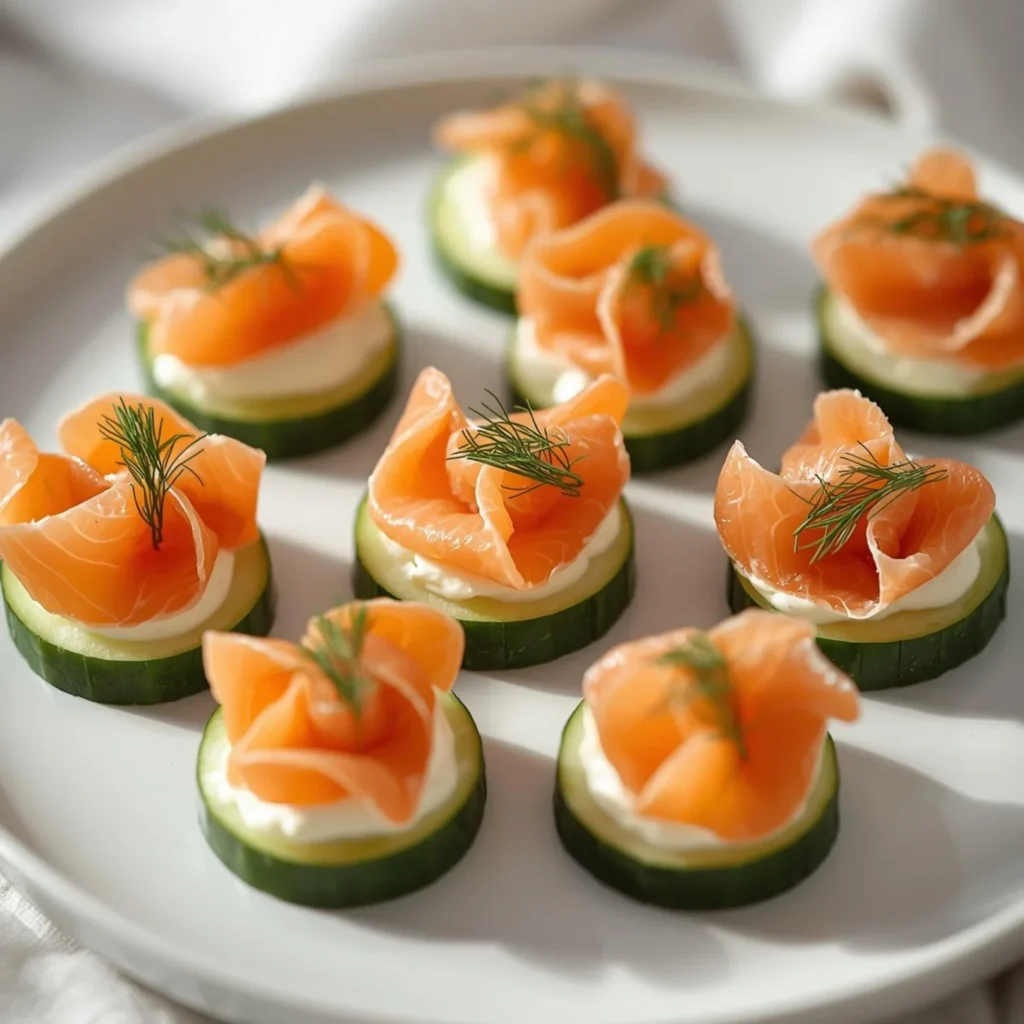 Smoked Salmon Cucumber Bites
