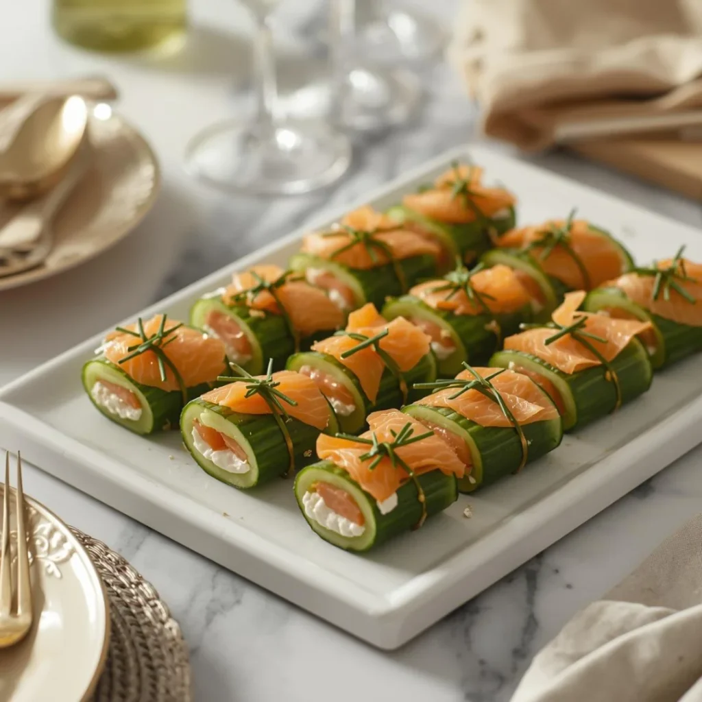 Smoked Salmon Cucumber Rolls