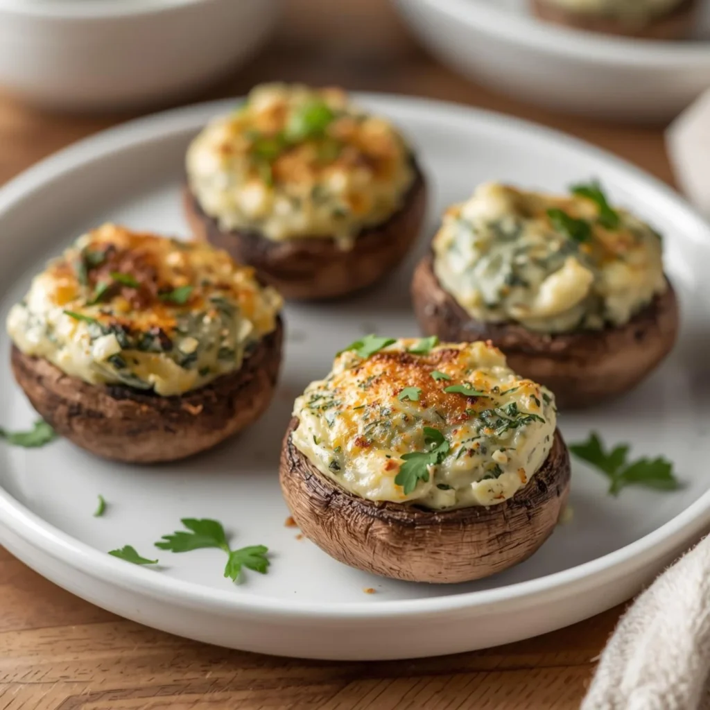 Spinach Ricotta Stuffed Mushrooms