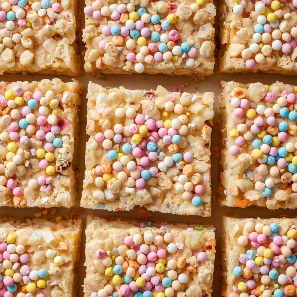 Sprinkle Rice Krispies Squares
