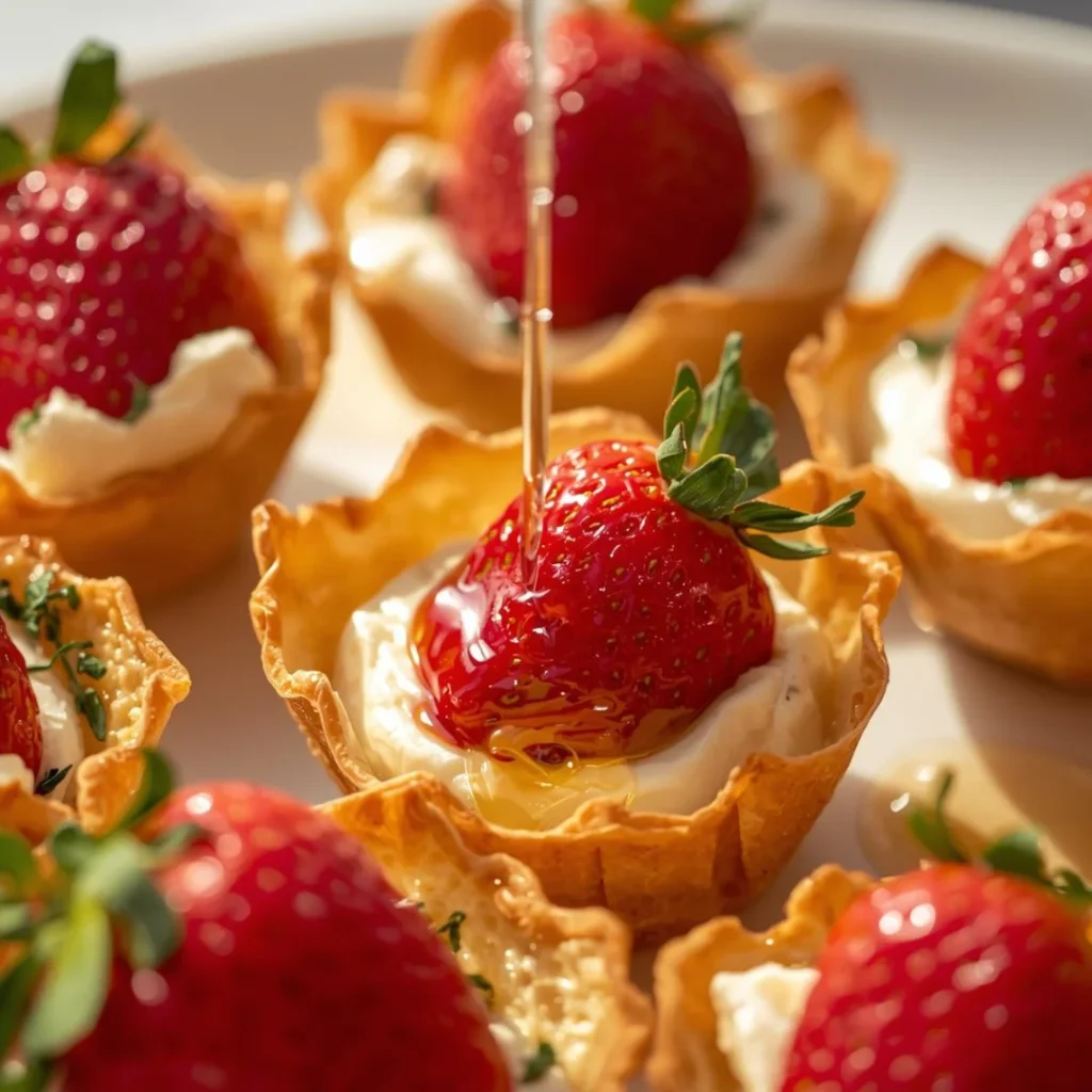 Strawberry Brie Phyllo Cups