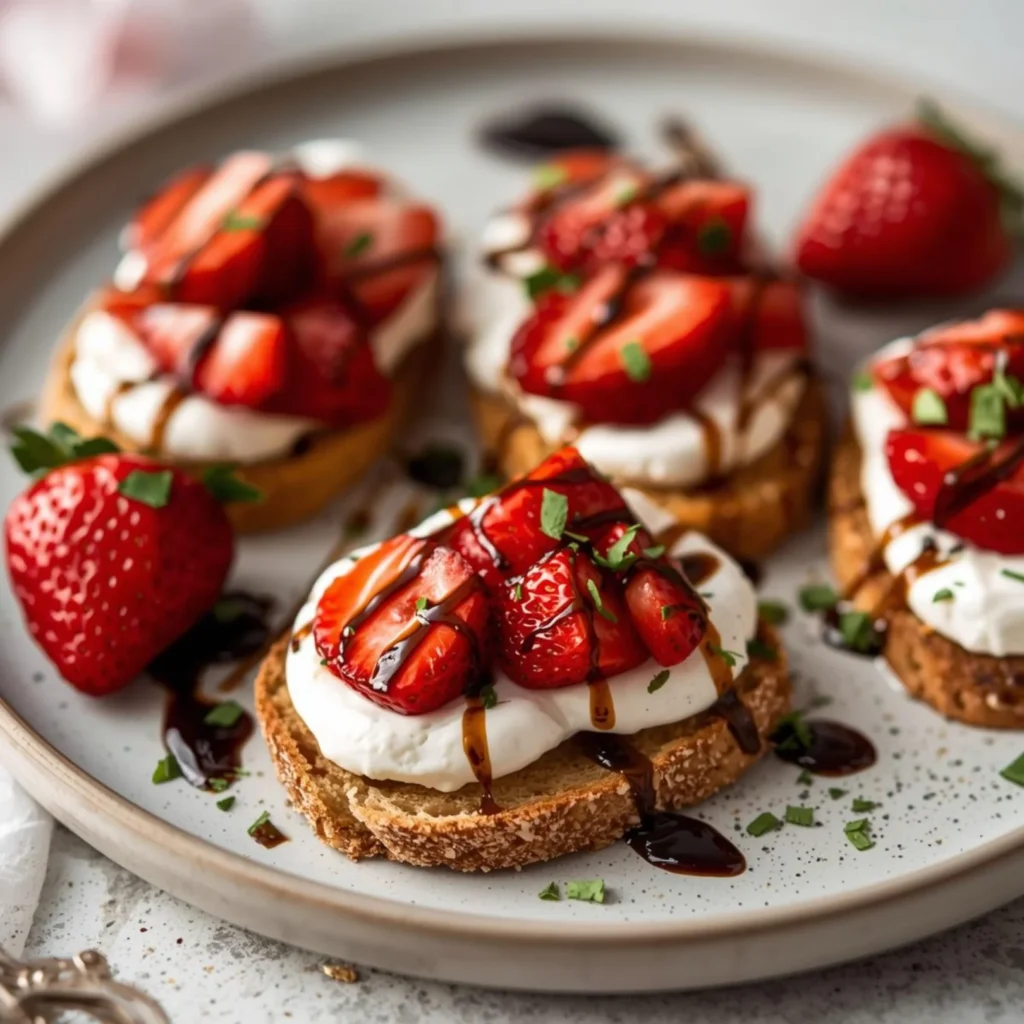 Strawberry Burrata Crostini