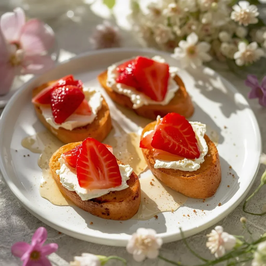 Strawberry Goat Cheese Crostini 1