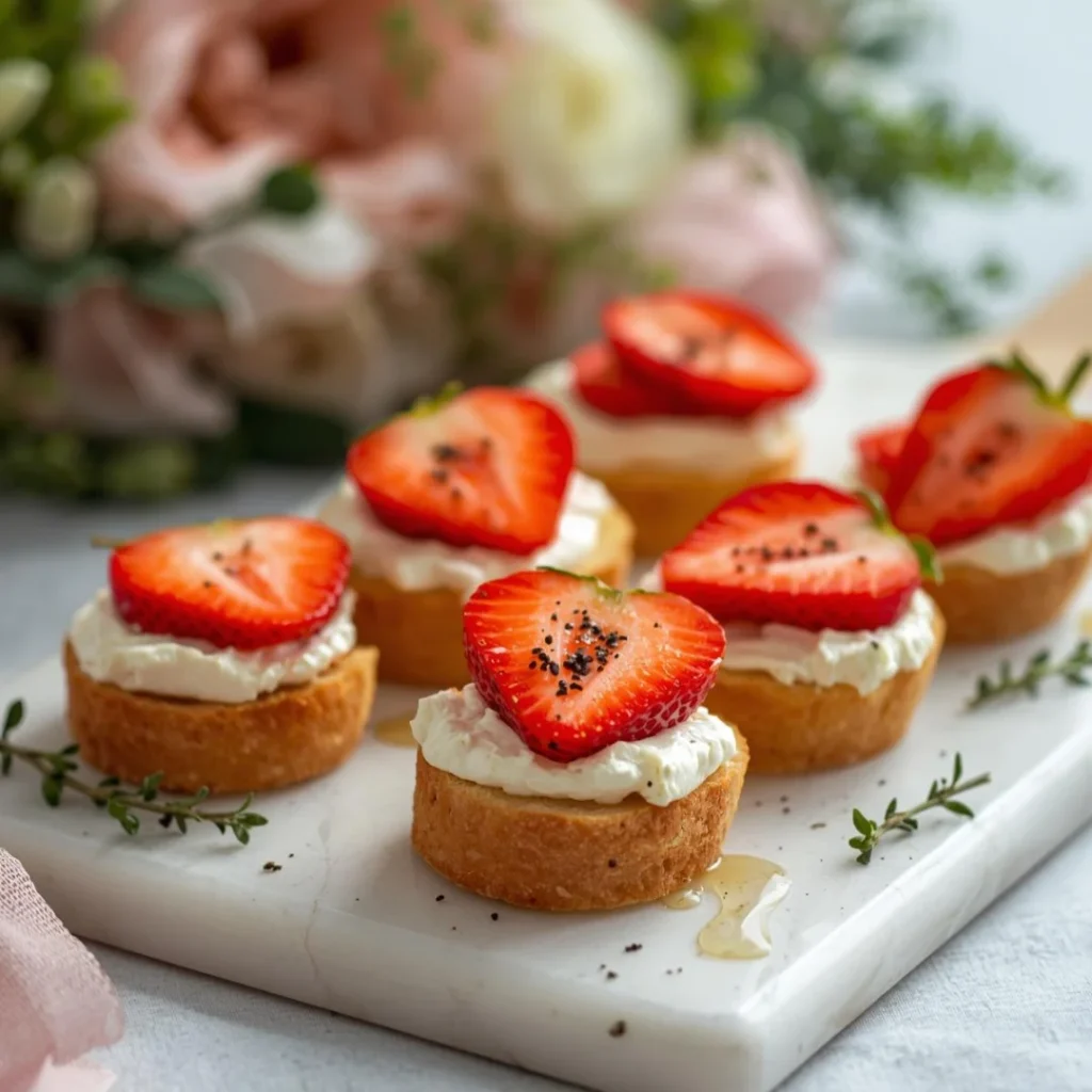 Strawberry Goat Cheese Crostini