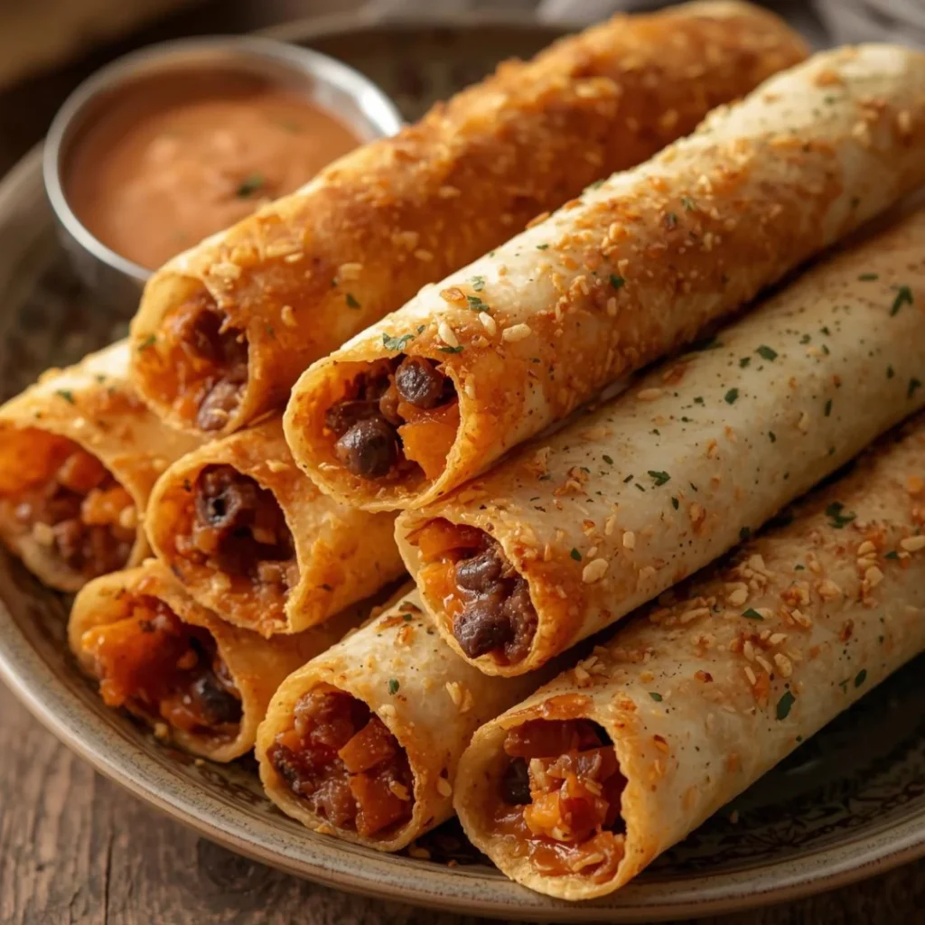 Sweet Potato Black Bean Taquitos