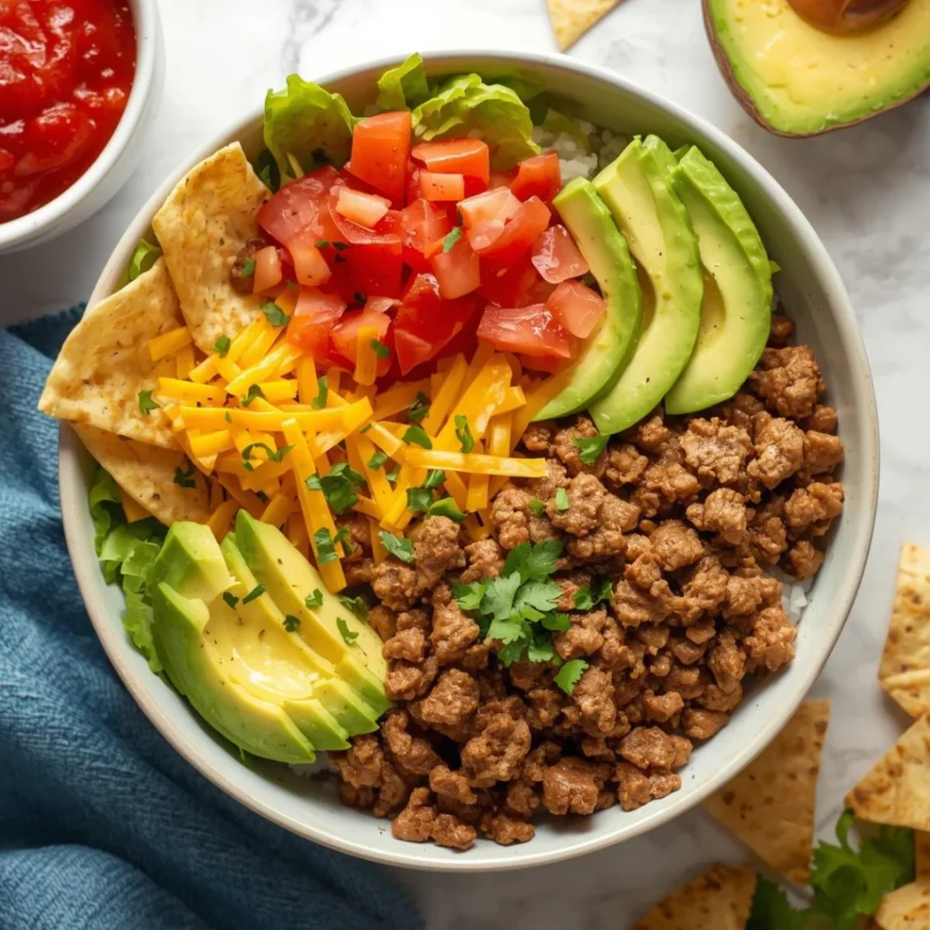 Taco Bowl with Ground Beef
