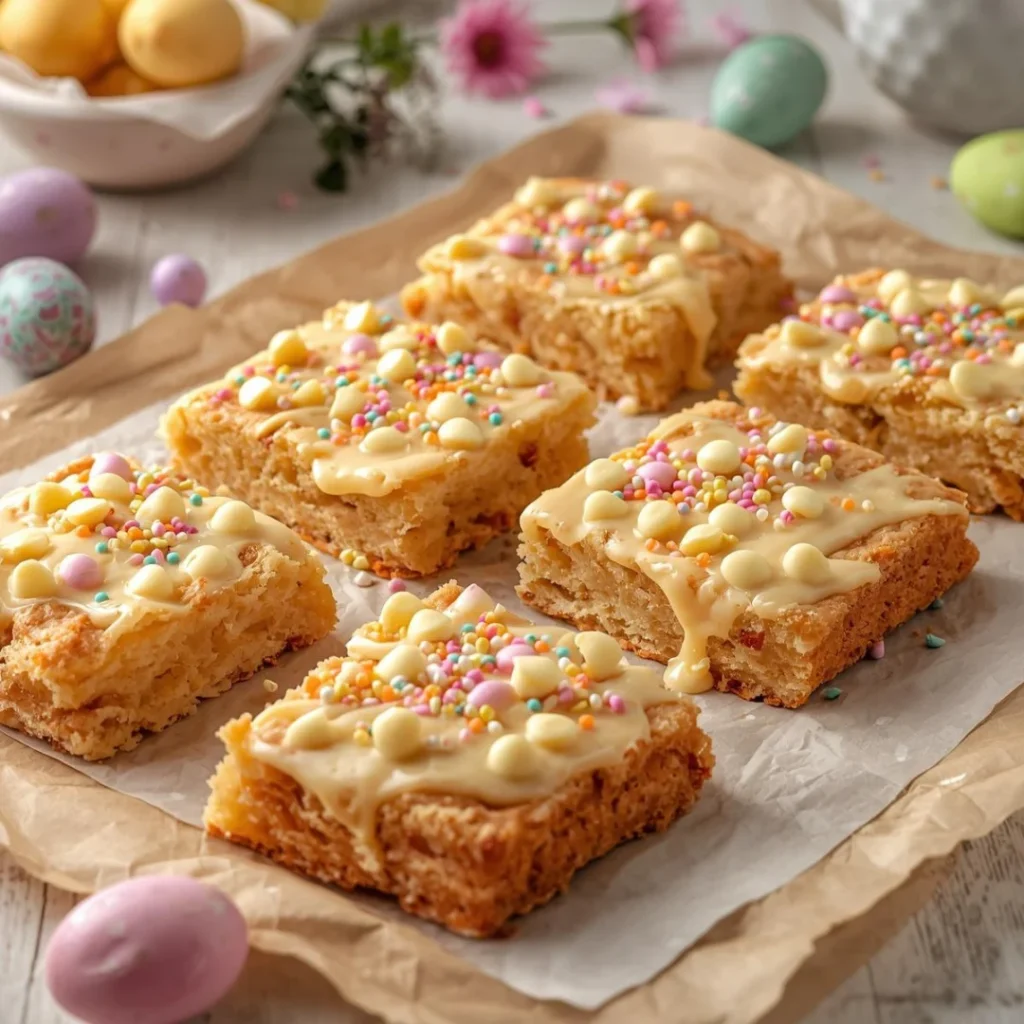 White Chocolate Easter Blondies