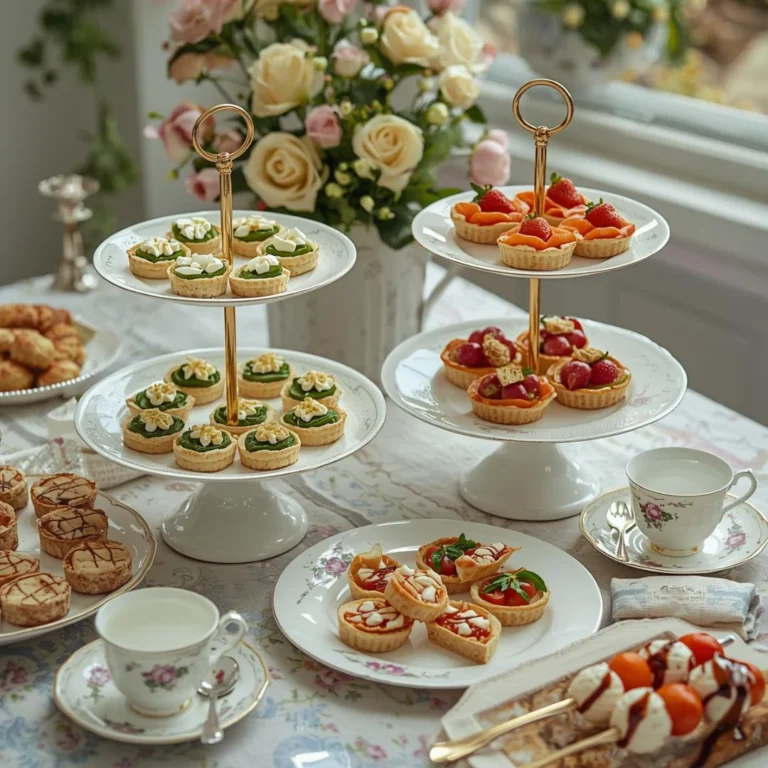 elegant spring tea party table