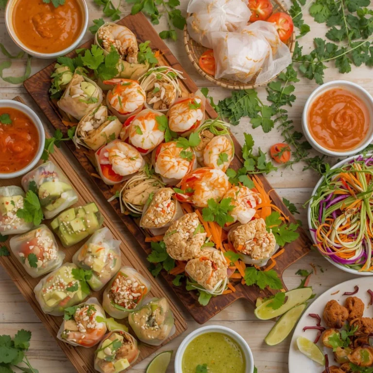 vibrant appetizer spread