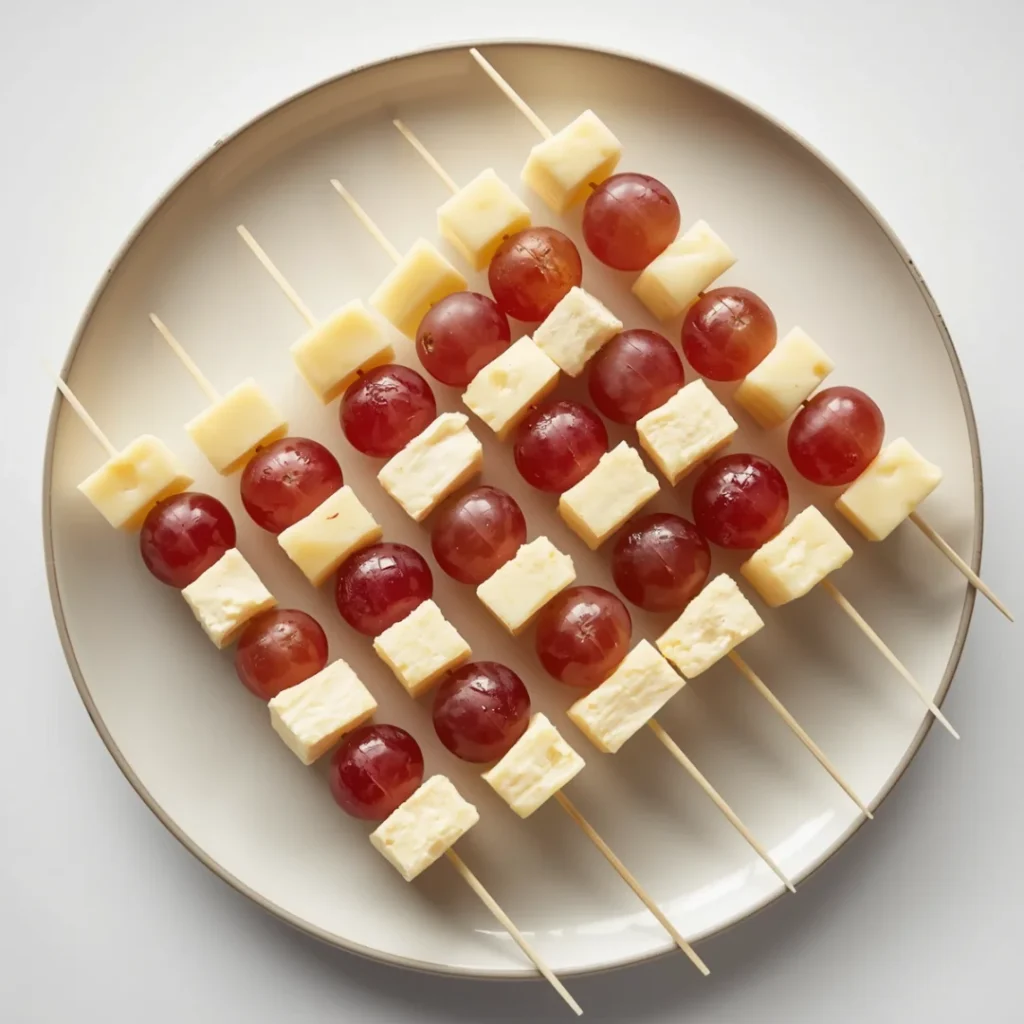 Cheese and Grape Skewers
