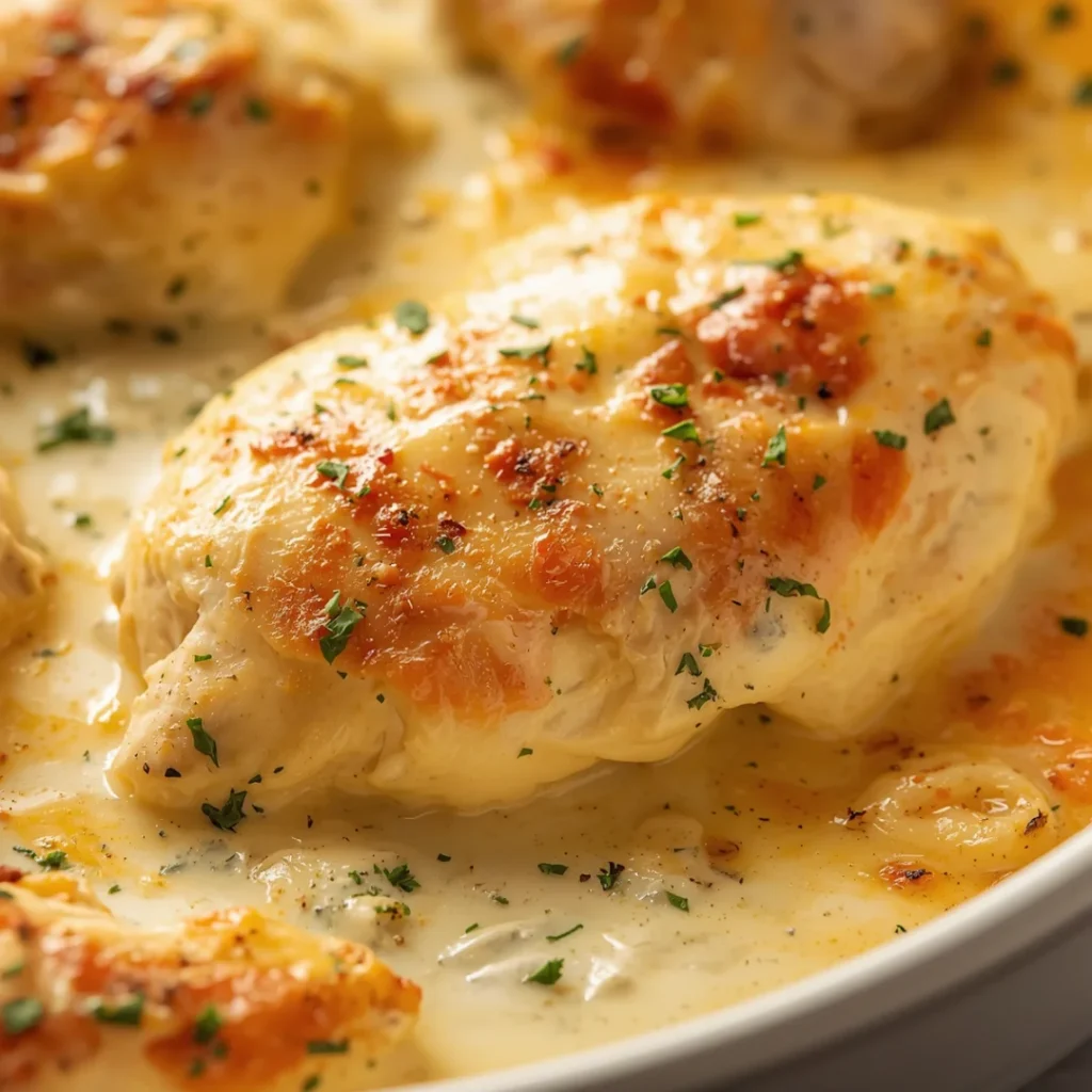 Chicken Alfredo Bake