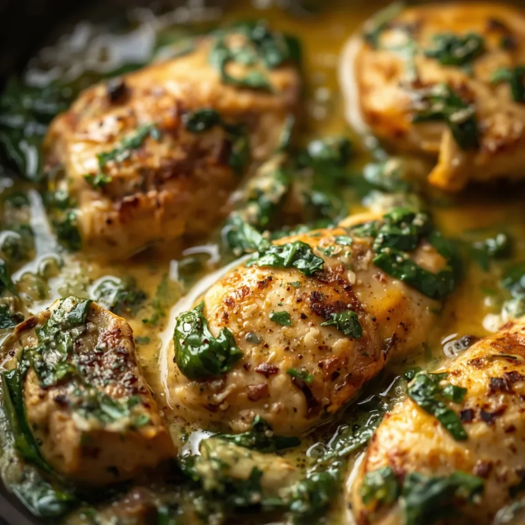 Creamy Chicken and Spinach Skillet