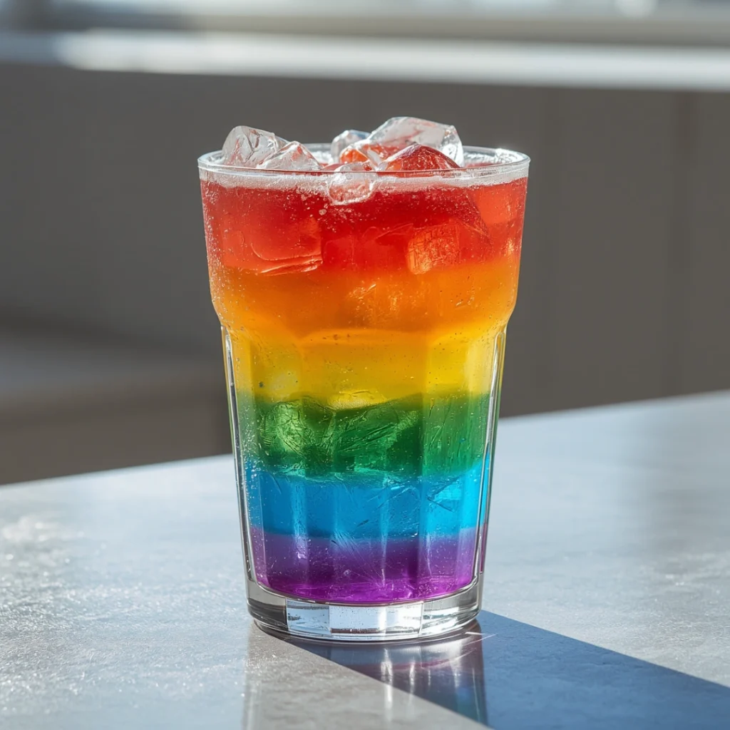 Layered Rainbow Drink