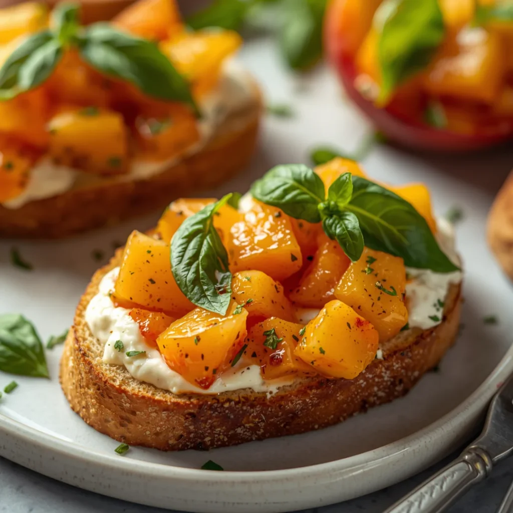 Peach Bruschetta
