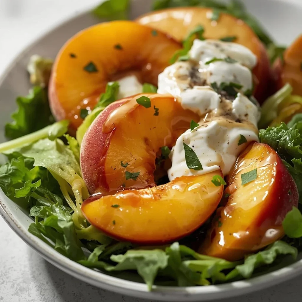 Peach Burrata Salad