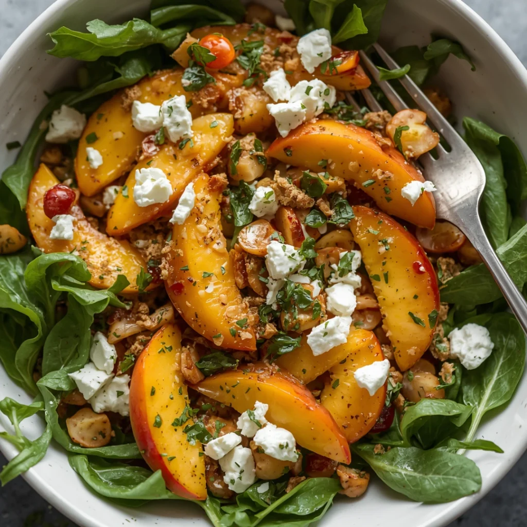 Peach Feta Salad