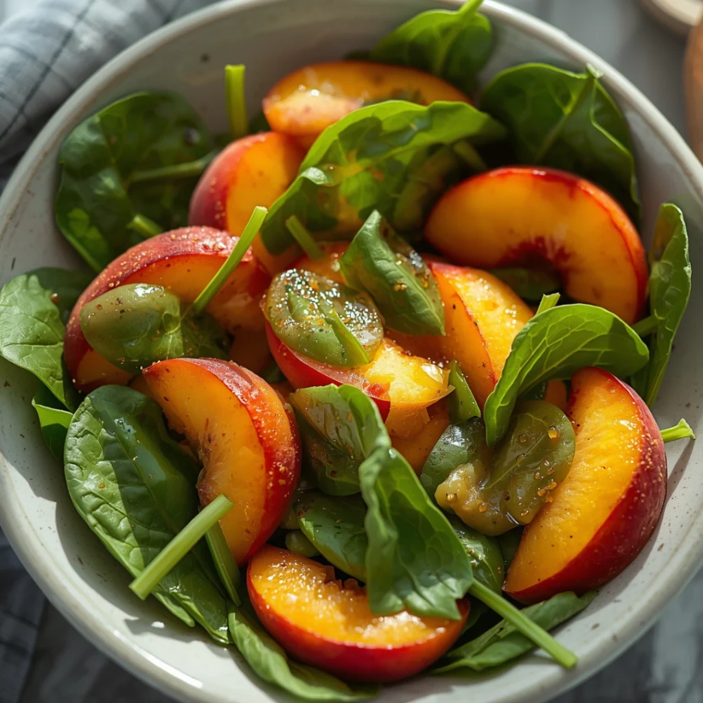 Peach Spinach Salad