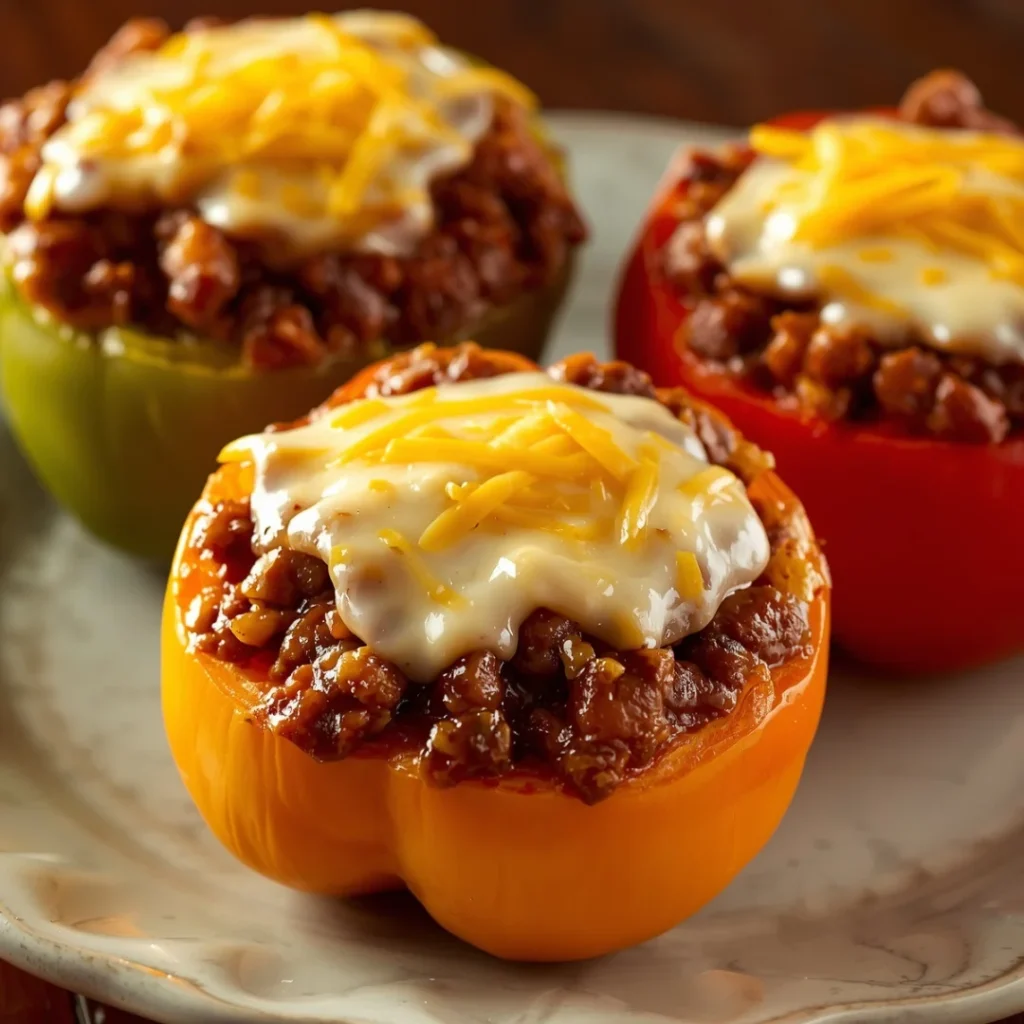 Sloppy Joe Stuffed Peppers
