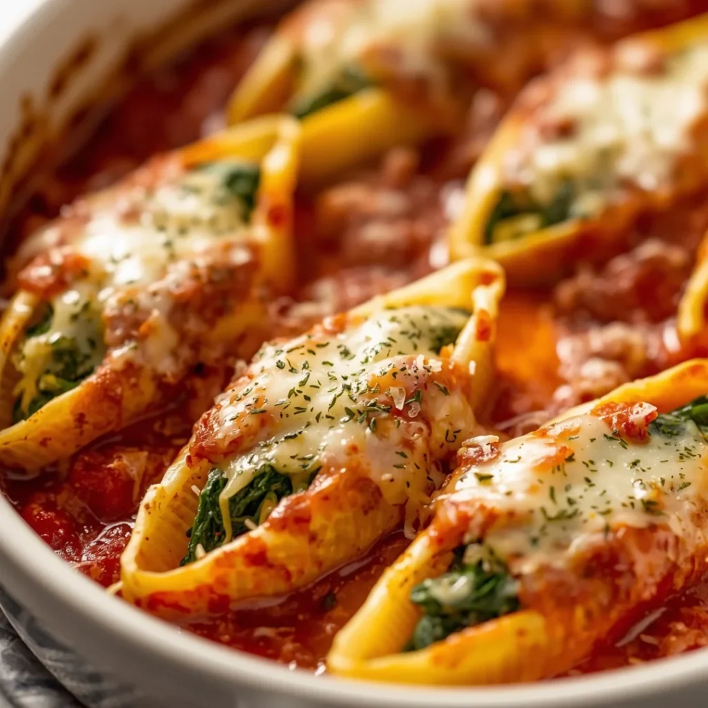 Spinach and Cheese Stuffed Shells