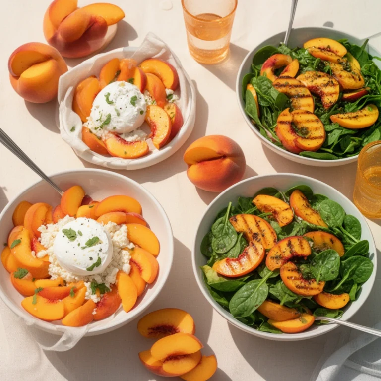 featuring peach salads
