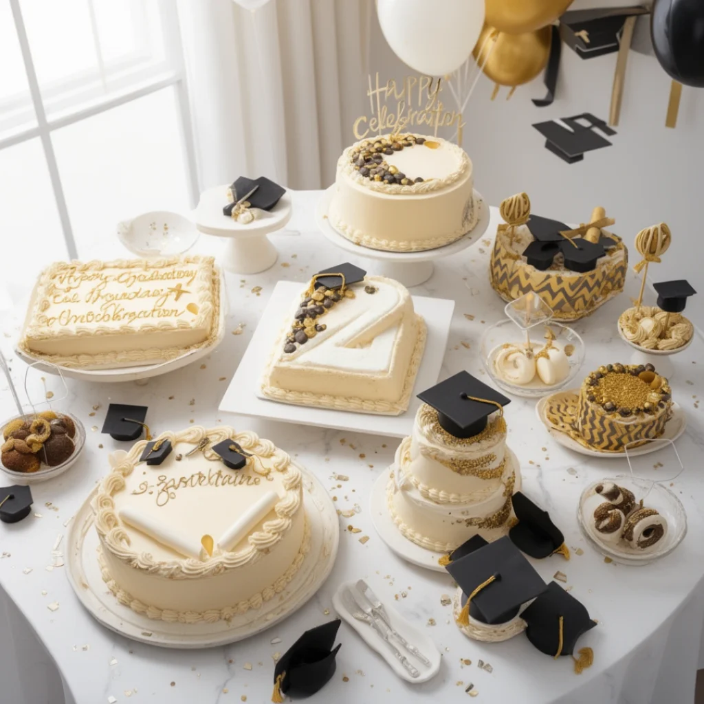 _festive graduation party cake