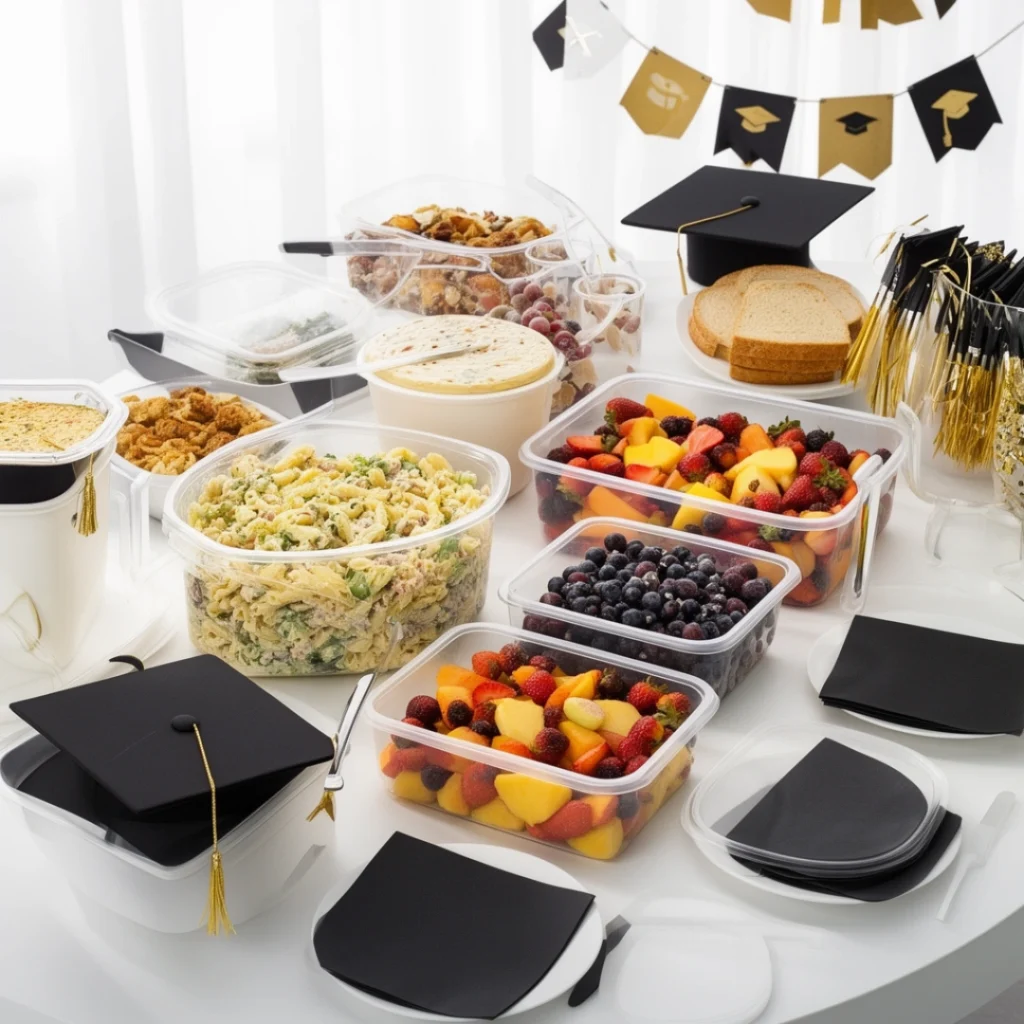 graduation party prep table