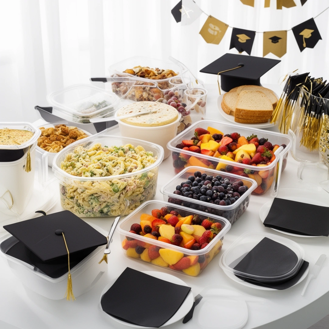 graduation party prep table