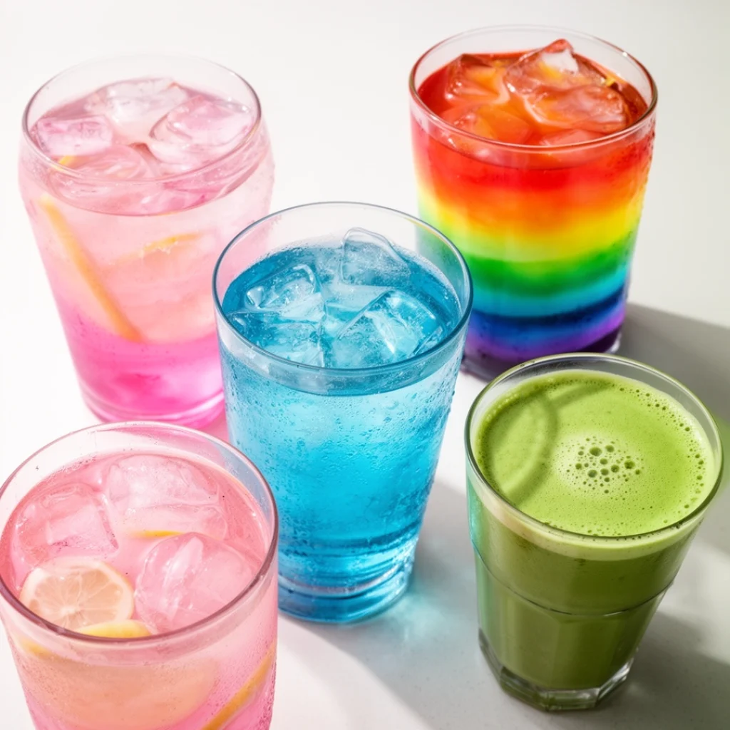 summer setup featuring aesthetic drinks