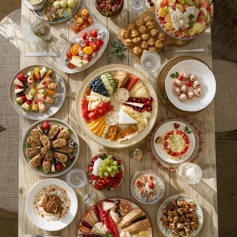 _variety of appetizer platters