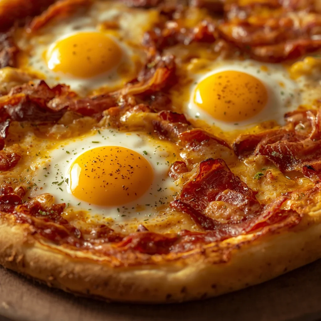 Bacon Egg Breakfast Pizza