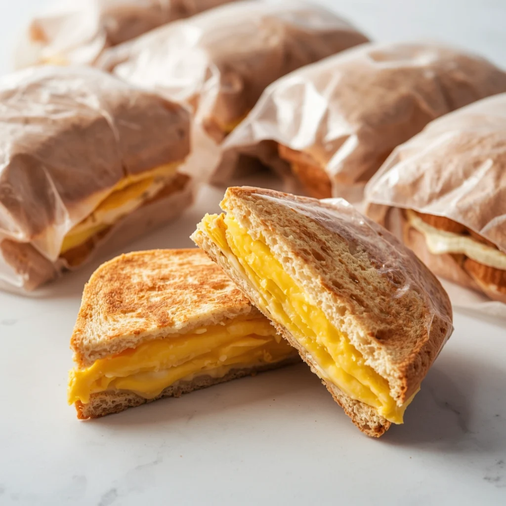 Breakfast Sandwiches for Freezing