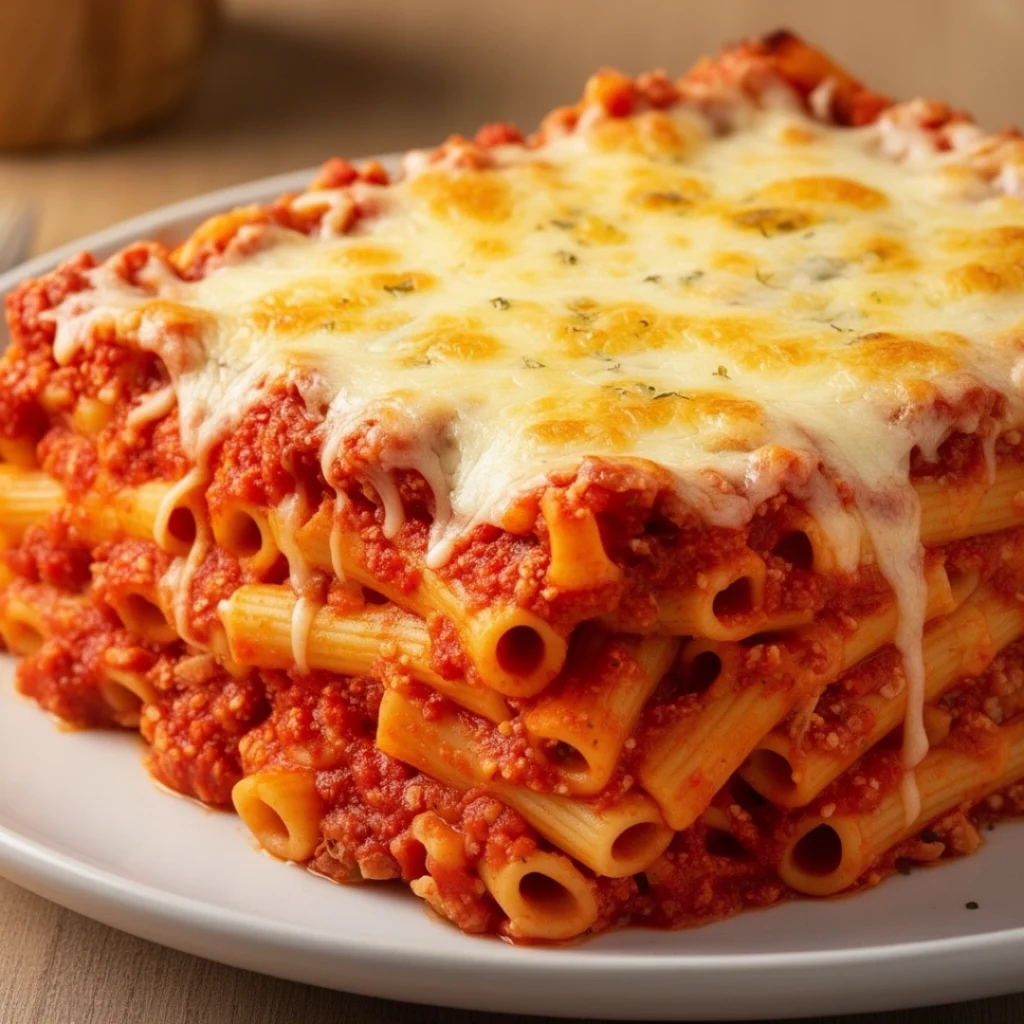 Cheesy Baked Ziti with Marinara