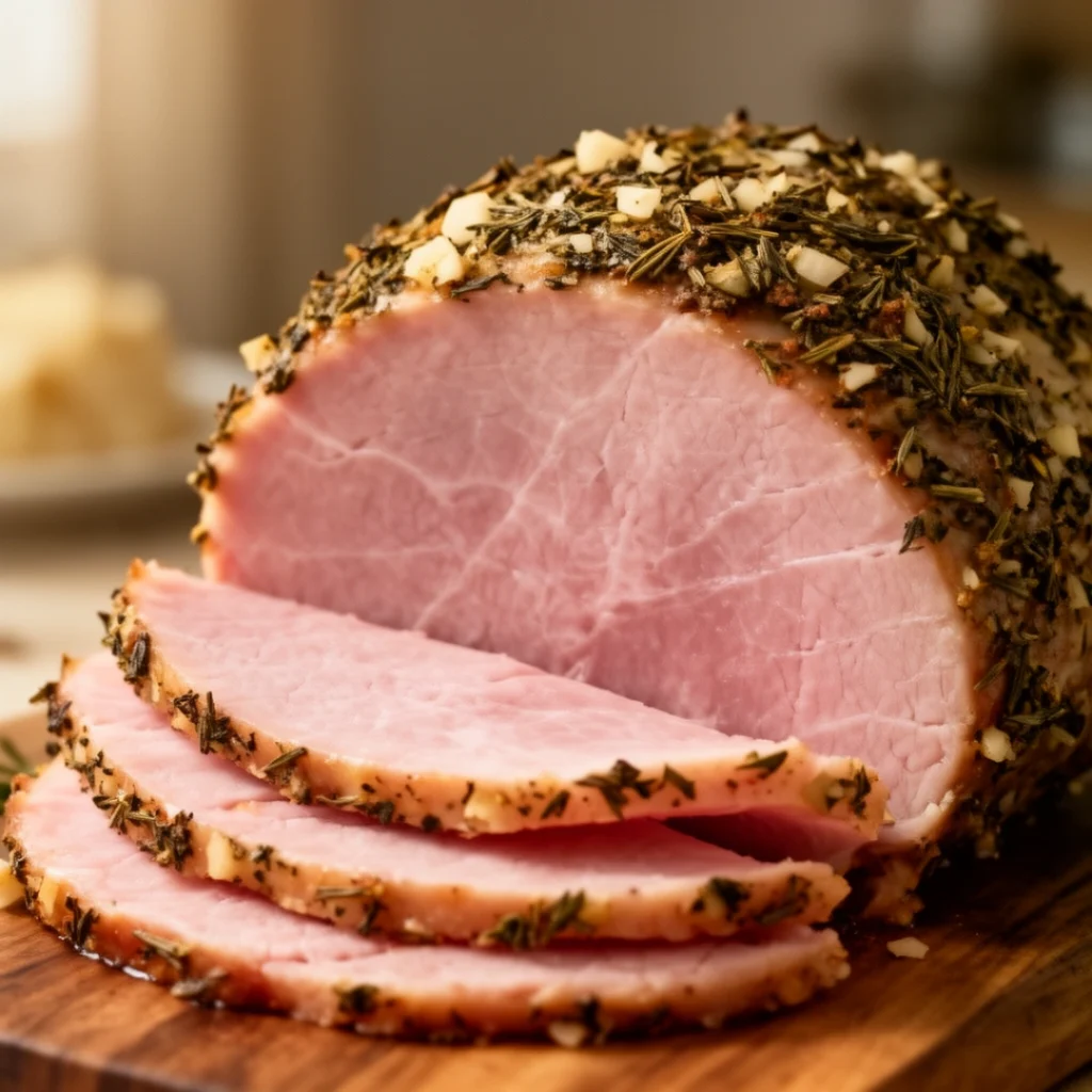 Garlic Herb Crusted Ham
