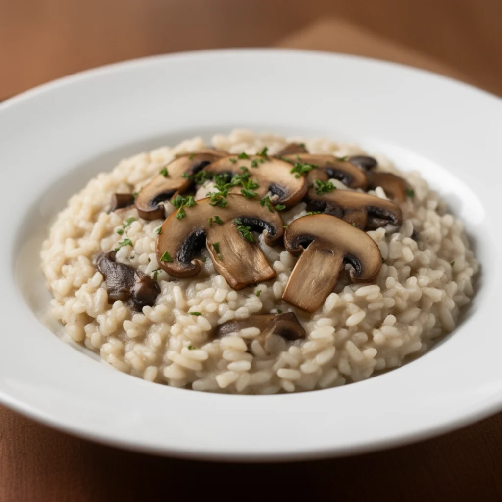 Mushroom Risotto Restaurant Style
