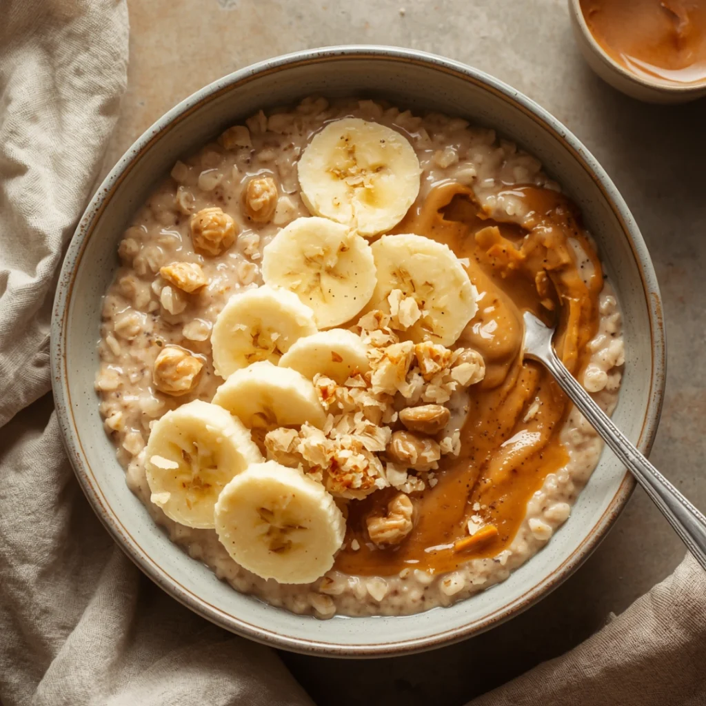 Peanut Butter Banana Oat Bowl