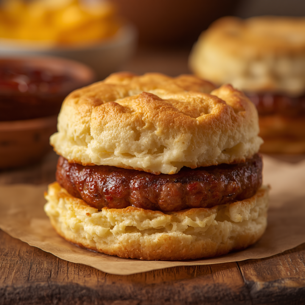 Sausage Biscuit Sandwich