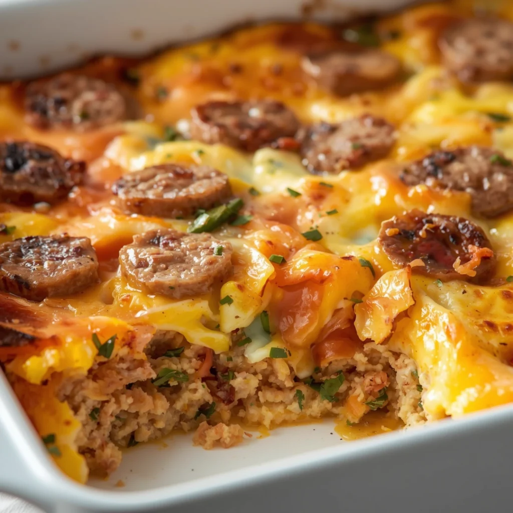 Sausage Veggie Egg Bake