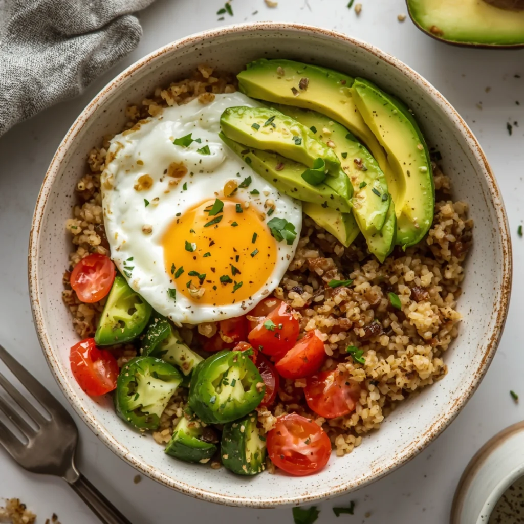 Savory Quinoa Egg Bowl