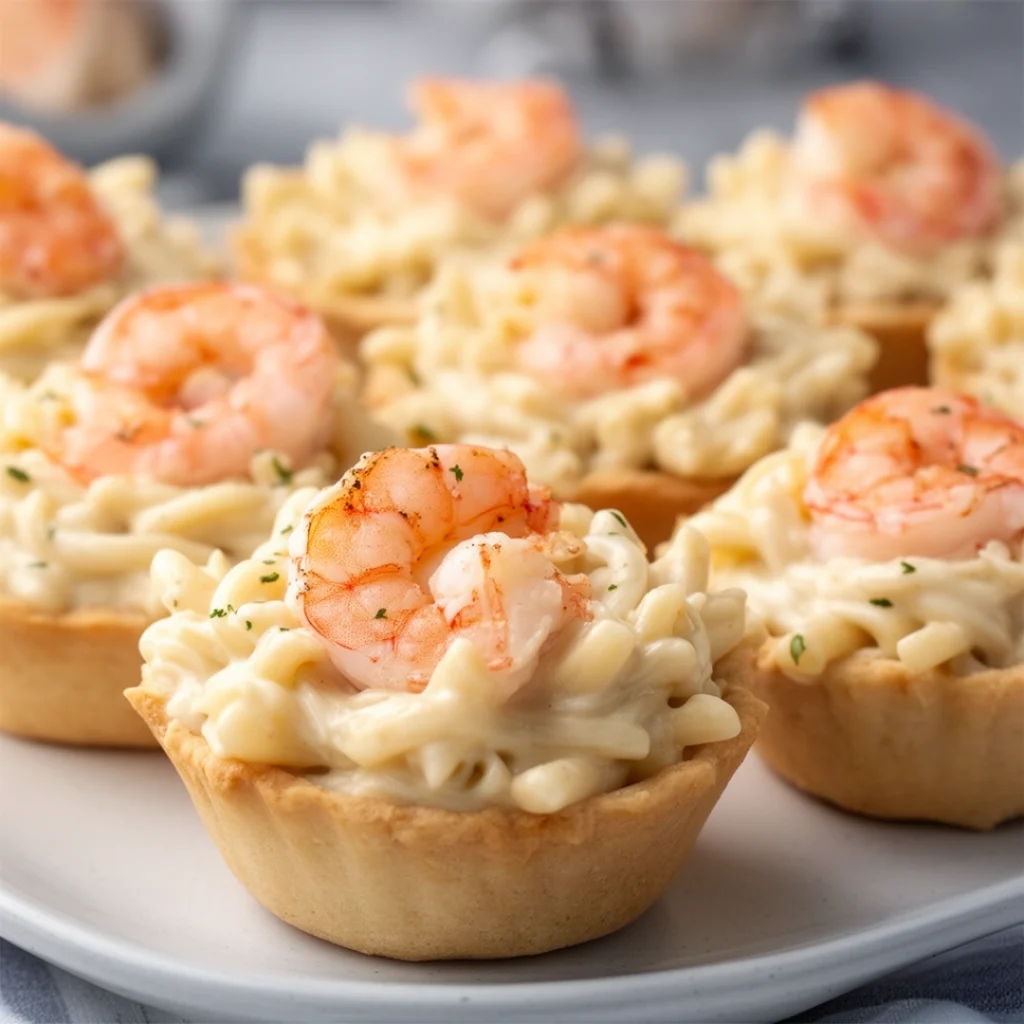 Shrimp Alfredo Cups Party Style