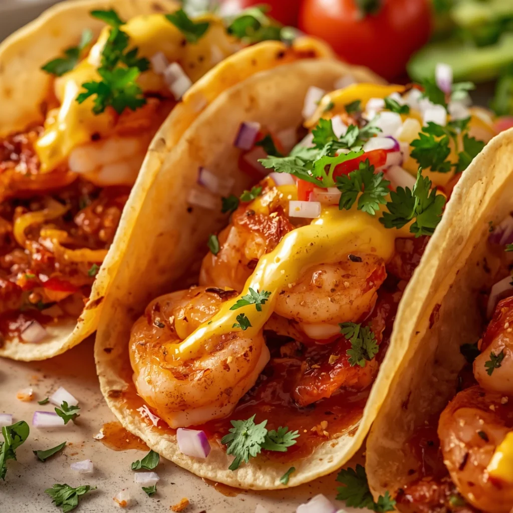 Spicy Shrimp Breakfast Tacos